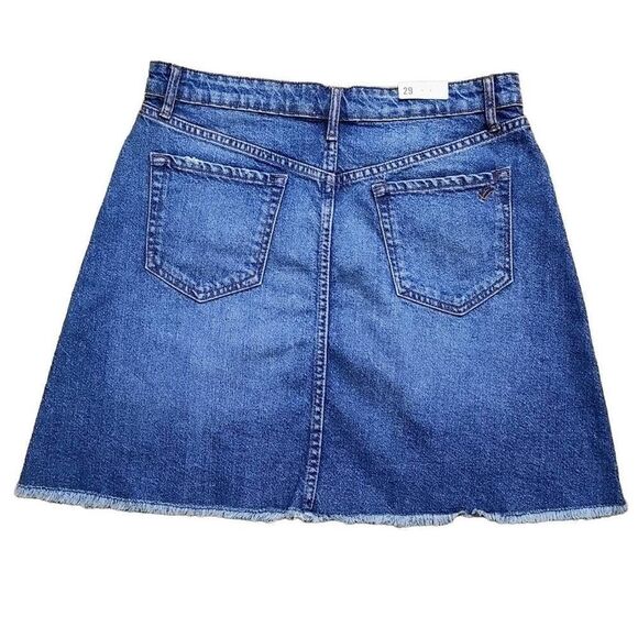 William Rast Blue Jean Rae Hem Skirt -Q - Picture 2 of 3